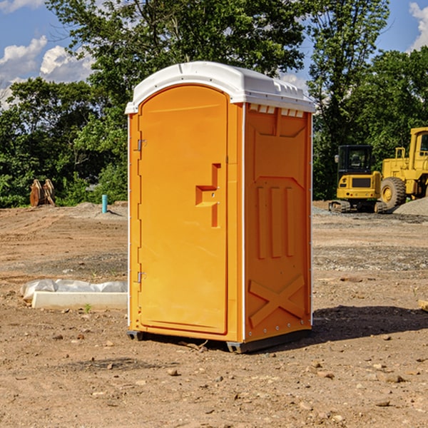 how often are the porta potties cleaned and serviced during a rental period in Burt